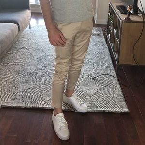 Zara Cropped Beige Pants